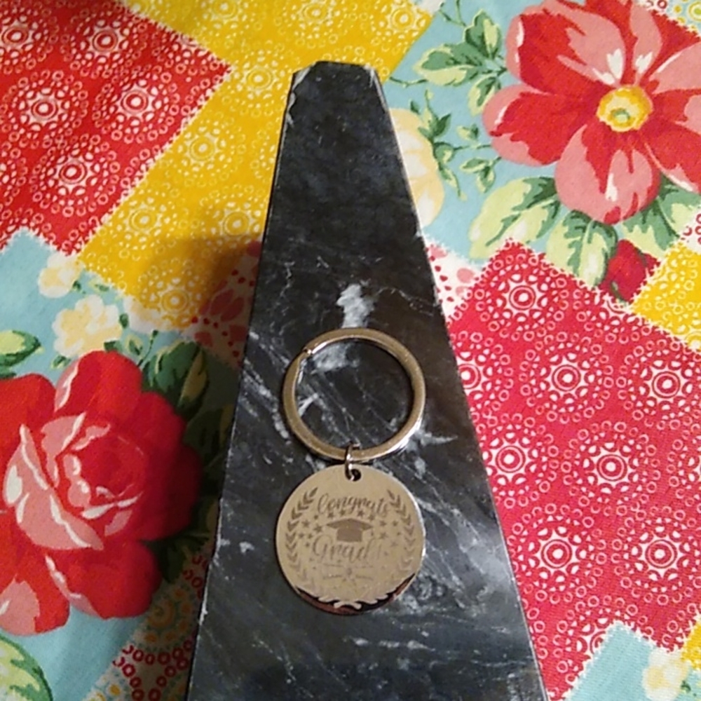 Silvertone keychain